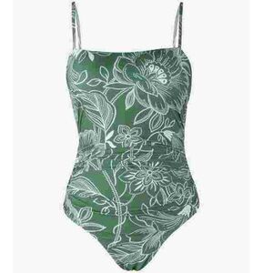 Cupshe Green Floral One Piece Swimsuit